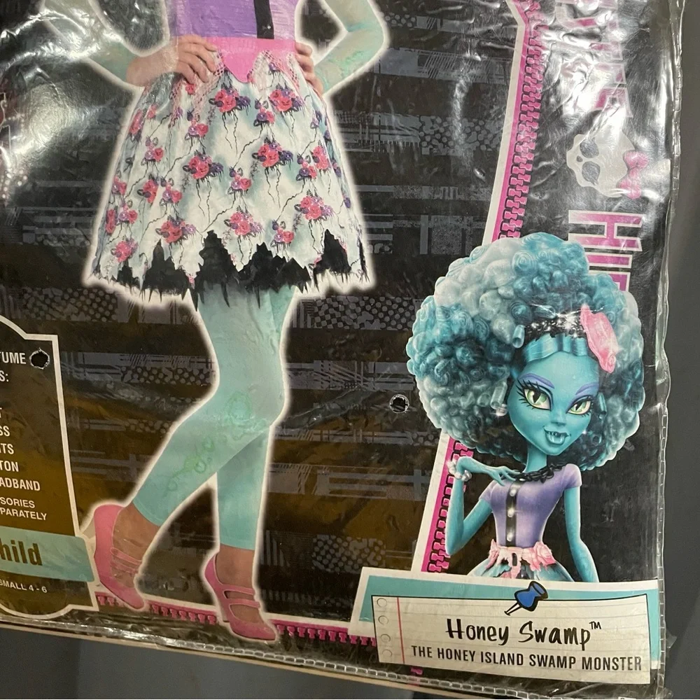 Monster High Honey Swamp Costume- Small 4-6